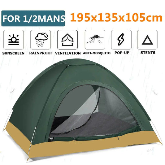 Quick Automatic Opening Tent 2-3 People Ultralight Camping Tent Waterproof Travel Backpacking Tent