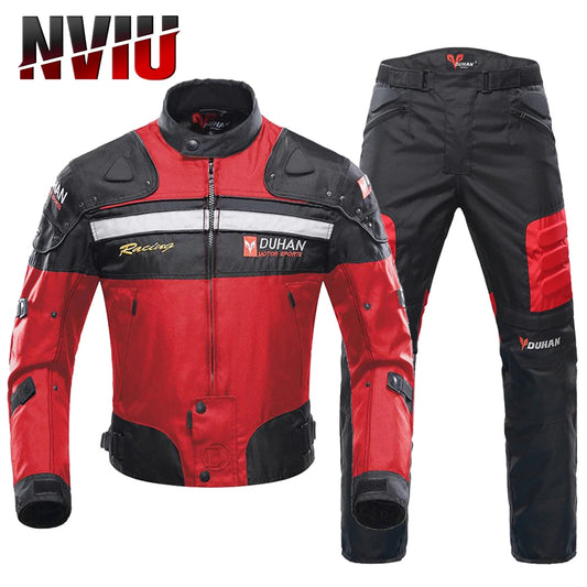 DUHAN Waterproof Motorcycle Jacket Riding Racing MotoProtectionMotocros Suit With Linner For 4 Season