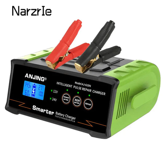 12V/24V  Battery Charger Smart Automatic 300W/400W 3-Stage Charging for Lead-acid Dry Water AGM Battery Pulse Repair